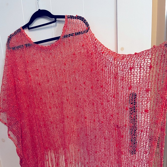 Beautiful shawls in good condition like new. Black /Turquoise / Coral. - Picture 7 of 9